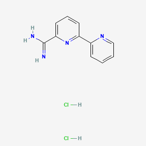 molecular formula C11H12Cl2N4 B8239550 [2,2'-Bipyridine]-6-carboximidamide dihydrochloride 