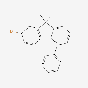 molecular formula C21H17Br B8239560 2-Bromo-9,9-dimethyl-5-phenyl-9H-fluorene 