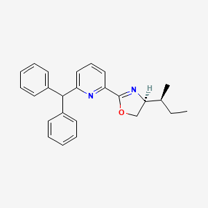 molecular formula C25H26N2O B8239564 (S)-2-(6-Benzhydrylpyridin-2-yl)-4-((S)-sec-butyl)-4,5-dihydrooxazole 