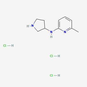 molecular formula C10H18Cl3N3 B8239572 6-Methyl-N-(pyrrolidin-3-yl)pyridin-2-amine trihydrochloride 