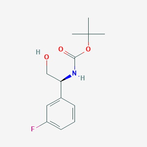 molecular formula C13H18FNO3 B8239629 tert-Butyl (S)-(1-(3-fluorophenyl)-2-hydroxyethyl)carbamate 