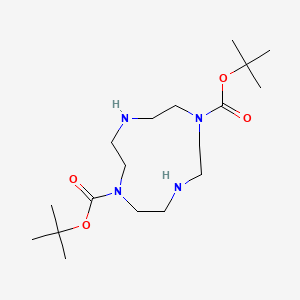 molecular formula C18H36N4O4 B8239643 Di-tert-butyl 1,4,7,10-tetraazacyclododecane-1,7-dicarboxylate 