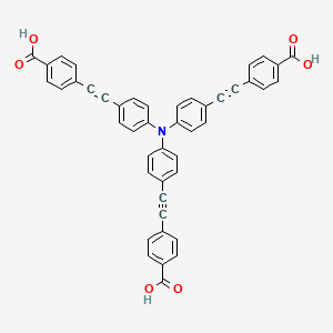 molecular formula C45H27NO6 B8239660 4,4',4''-((Nitrilotris(benzene-4,1-diyl))tris(ethyne-2,1-diyl))tribenzoic acid 
