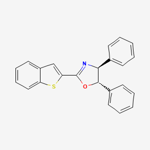 molecular formula C23H17NOS B8239675 (4S,5S)-2-(Benzo[b]thiophen-2-yl)-4,5-diphenyl-4,5-dihydrooxazole 