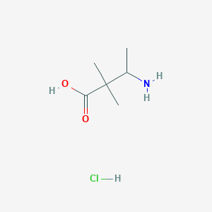 molecular formula C6H14ClNO2 B8239692 3-Amino-2,2-dimethylbutanoic acid hydrochloride 