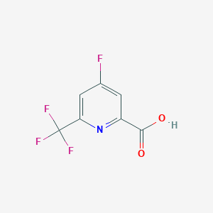 molecular formula C7H3F4NO2 B8239723 4-Fluoro-6-(trifluoromethyl)pyridine-2-carboxylic acid 