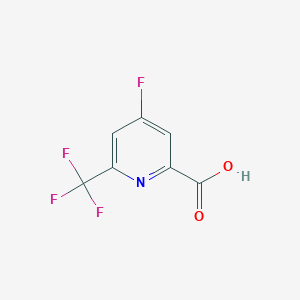 molecular formula C7H3F4NO2 B8239723 4-Fluoro-6-(trifluoromethyl)picolinic acid 