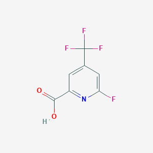 molecular formula C7H3F4NO2 B8239725 6-Fluoro-4-(trifluoromethyl)pyridine-2-carboxylic acid CAS No. 1393553-07-5