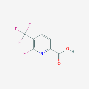 molecular formula C7H3F4NO2 B8239729 6-Fluoro-5-(trifluoromethyl)picolinic acid 
