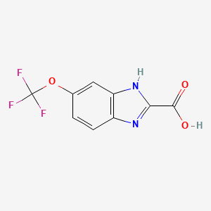molecular formula C9H5F3N2O3 B8239804 6-(trifluoromethoxy)-1H-benzimidazole-2-carboxylic acid 