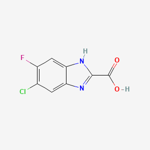 molecular formula C8H4ClFN2O2 B8239808 5-chloro-6-fluoro-1H-benzimidazole-2-carboxylic acid 