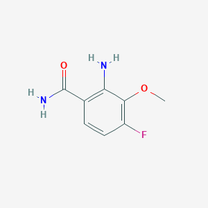 molecular formula C8H9FN2O2 B8239828 2-Amino-4-fluoro-3-methoxybenzamide 