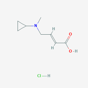 molecular formula C8H14ClNO2 B8239865 (E)-4-(cyclopropyl(methyl)amino)but-2-enoic acid HCl salt 