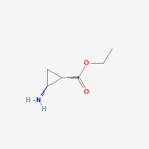 molecular formula C6H11NO2 B8239866 Ethyl (1S,2R)-2-aminocyclopropane-1-carboxylate CAS No. 2097068-53-4