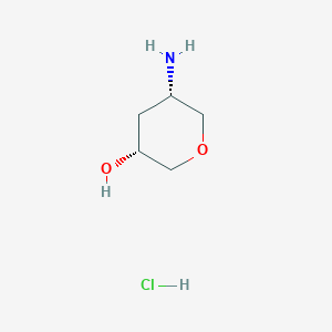 molecular formula C5H12ClNO2 B8239891 (3R,5S)-5-aminotetrahydropyran-3-ol;hydrochloride 