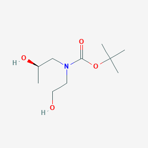 molecular formula C10H21NO4 B8239908 tert-butyl N-(2-hydroxyethyl)-N-[(2R)-2-hydroxypropyl]carbamate 