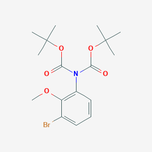 molecular formula C17H24BrNO5 B8239917 N,N-Bis(Boc)-3-bromo-2-methoxyaniline 