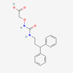molecular formula C18H20N2O4 B8239963 2-((3-(3,3-Diphenylpropyl)ureido)oxy)acetic acid 