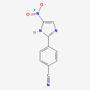 molecular formula C10H6N4O2 B8239986 4-(5-nitro-1H-imidazol-2-yl)benzonitrile 