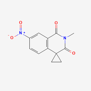 molecular formula C12H10N2O4 B8240025 2'-Methyl-7'-nitrospiro[cyclopropane-1,4'-isoquinoline]-1',3'-dione 