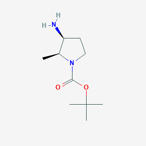 molecular formula C10H20N2O2 B8240057 tert-Butyl (2S,3S)-3-amino-2-methylpyrrolidine-1-carboxylate 