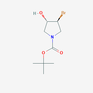 molecular formula C9H16BrNO3 B8240069 tert-butyl (3S,4S)-3-bromo-4-hydroxypyrrolidine-1-carboxylate 