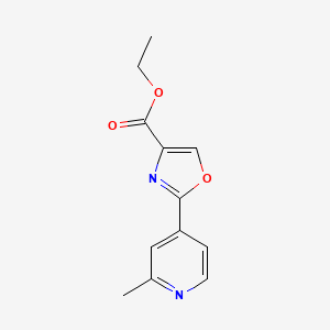 molecular formula C12H12N2O3 B8240097 Ethyl 2-(2-methylpyridin-4-yl)oxazole-4-carboxylate 