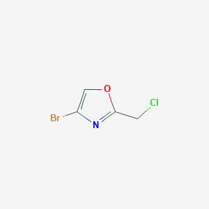 molecular formula C4H3BrClNO B8240104 4-Bromo-2-(chloromethyl)oxazole 