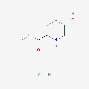 molecular formula C7H14ClNO3 B8240114 (2S,5S)-methyl 5-hydroxypiperidine-2-carboxylate hydrochloride 