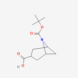 molecular formula C12H19NO4 B8240136 6-[(Tert-butoxy)carbonyl]-6-azabicyclo[3.1.1]heptane-3-carboxylic acid 