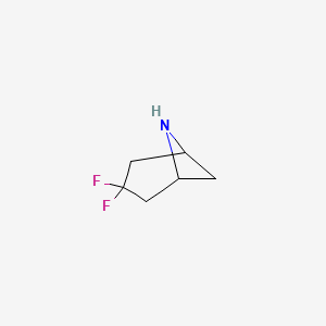 molecular formula C6H9F2N B8240137 3,3-Difluoro-6-azabicyclo[3.1.1]heptane 