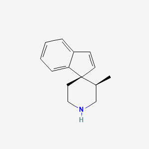 molecular formula C14H17N B8240144 （1R，3'R）-3'-甲基螺[茚满-1，4'-哌啶] 