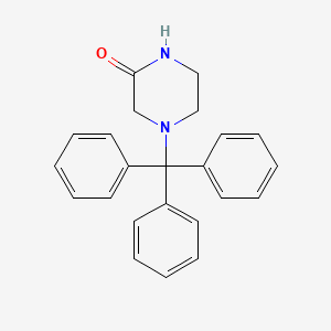 molecular formula C23H22N2O B8240224 4-Tritylpiperazin-2-one 