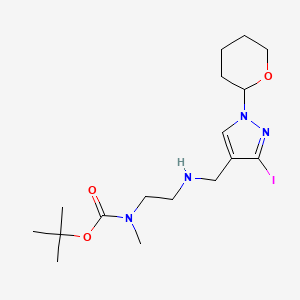tert-butyl N-[2-[[3-iodo-1-(oxan-2-yl)pyrazol-4-yl]methylamino]ethyl]-N-methylcarbamate