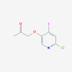 molecular formula C8H7ClINO2 B8240284 1-(6-Chloro-4-iodopyridin-3-yl)oxypropan-2-one 