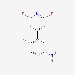 molecular formula C12H10F2N2 B8240287 3-(2,6-Difluoropyridin-4-yl)-4-methylaniline 