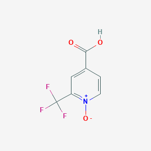 molecular formula C7H4F3NO3 B8240297 1-Oxido-2-(trifluoromethyl)pyridin-1-ium-4-carboxylic acid 
