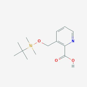 molecular formula C13H21NO3Si B8240308 3-(((tert-Butyldimethylsilyl)oxy)methyl)picolinic acid 