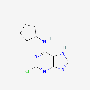 molecular formula C10H12ClN5 B8240326 2-chloro-N-cyclopentyl-7H-purin-6-amine 