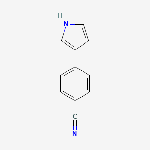 molecular formula C11H8N2 B8240350 4-(1H-Pyrrol-3-yl)benzonitrile 