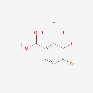 molecular formula C8H3BrF4O2 B8240363 4-Bromo-3-fluoro-2-(trifluoromethyl)benzoic acid 