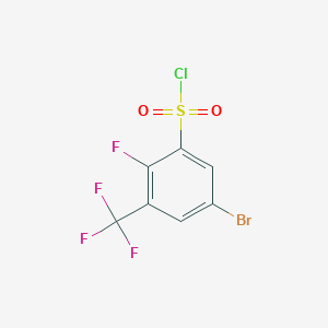 molecular formula C7H2BrClF4O2S B8240392 5-Bromo-2-fluoro-3-(trifluoromethyl)benzenesulfonyl chloride 