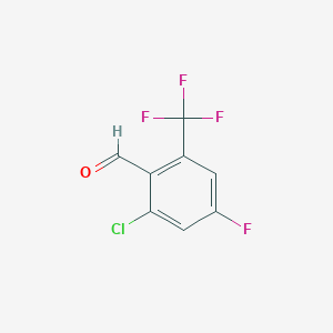 molecular formula C8H3ClF4O B8240401 2-Chloro-4-fluoro-6-(trifluoromethyl)benzaldehyde 