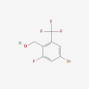 molecular formula C8H5BrF4O B8240404 [4-Bromo-2-fluoro-6-(trifluoromethyl)phenyl]methanol 