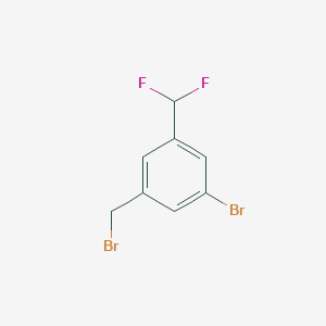 molecular formula C8H6Br2F2 B8240407 3-Bromo-5-(difluoromethyl)benzyl bromide 