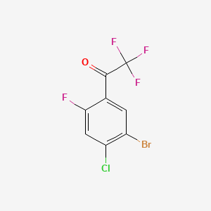 molecular formula C8H2BrClF4O B8240411 1-(5-Bromo-4-chloro-2-fluorophenyl)-2,2,2-trifluoroethanone 