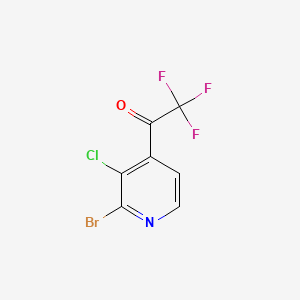 molecular formula C7H2BrClF3NO B8240415 1-(2-Bromo-3-chloropyridin-4-yl)-2,2,2-trifluoroethanone 