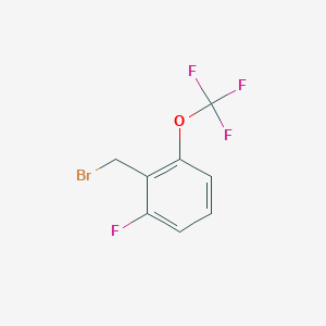 molecular formula C8H5BrF4O B8240423 2-(Bromomethyl)-1-fluoro-3-(trifluoromethoxy)benzene 