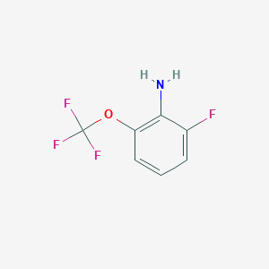 molecular formula C7H5F4NO B8240428 2-Fluoro-6-(trifluoromethoxy)aniline 