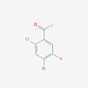 molecular formula C8H5BrClIO B8240526 1-(4-Bromo-2-chloro-5-iodophenyl)ethanone 